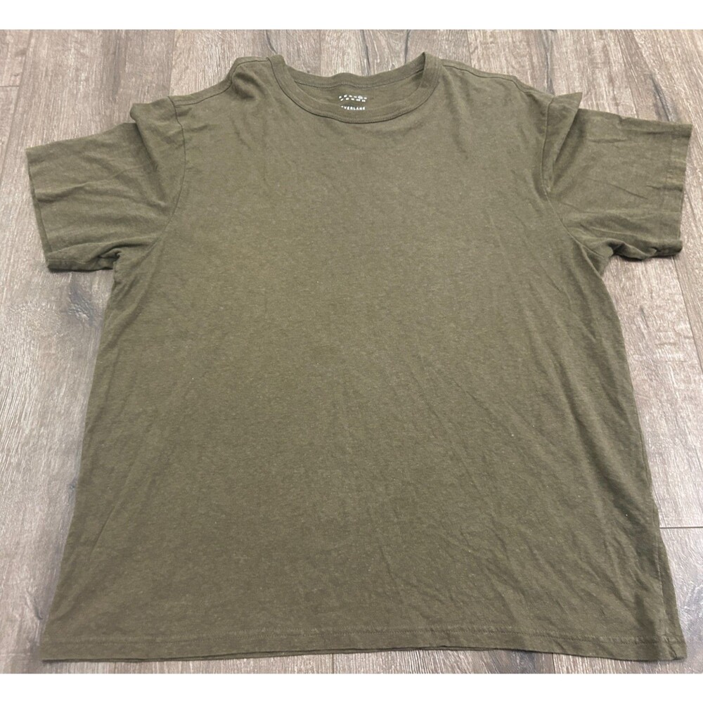 Everlane T Shirt E5 (L?) Green Hemp Organic Cotton Blend Natural Fibers